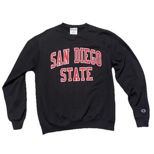 Champion San Diego State University Aztecs Crew‎ Neck Black Sweatshirt Men's M
